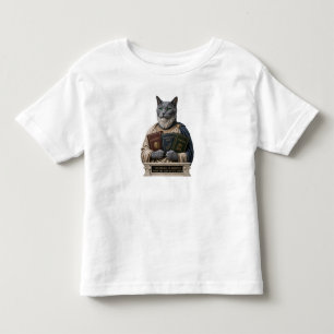 Camiseta Infantil Gato Aristóteles Azul Russo