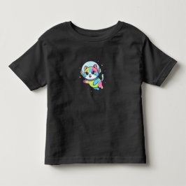 Camiseta Infantil Gato Astronauta