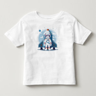 Camiseta Infantil gato astronauta fofo