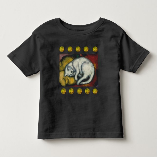 Camiseta Infantil Gato Branco, Franz Marc (Frente)