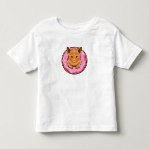Camiseta Infantil Gato com Rosquinha
