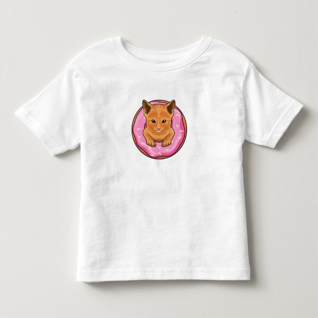 Camiseta Infantil Gato com Rosquinha (Frente)