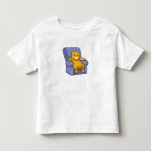 Camiseta Infantil Gato com Sofá