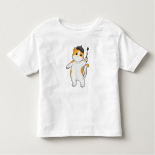 Camiseta Infantil Gato como Pintor com Pintor