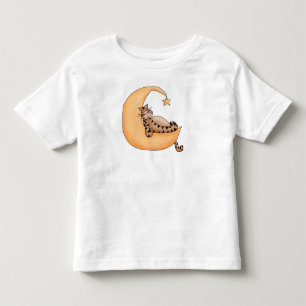 Camiseta Infantil Gato da lua e da estrela
