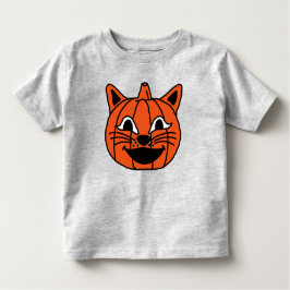 Camiseta Infantil Gato de Abóbora do Halloween