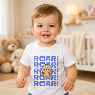 Camiseta Infantil Gato de Academia Rugindo Fofo