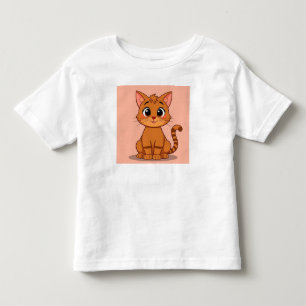 Camiseta Infantil Gato de desenho animado fofo