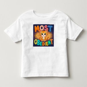 Camiseta Infantil Gato de Desenho Animado Fofo com Cores Vibrantes