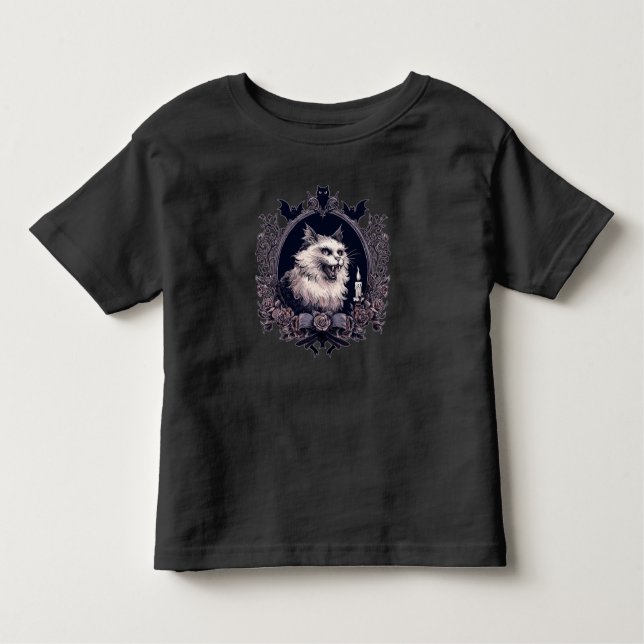 Camiseta Infantil Gato de Halloween, Spooky (Frente)