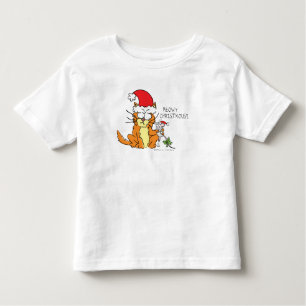 Camiseta Infantil Gato de Natal Engraçado