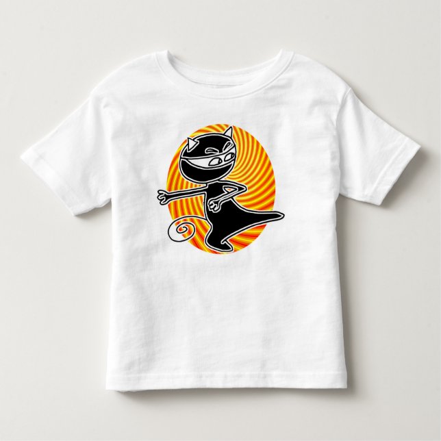 Camiseta Infantil Gato de Ninja (Frente)