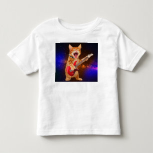 Camiseta Infantil Gato de rock star