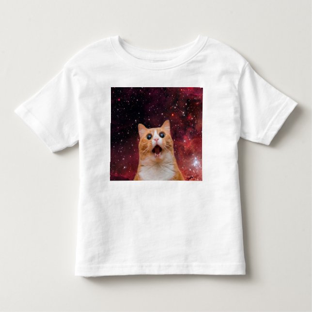 Camiseta Infantil Gato do Espaço Amazado (Frente)