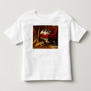 Camiseta Infantil Gato e Gatinhos Brincando com Cadeira