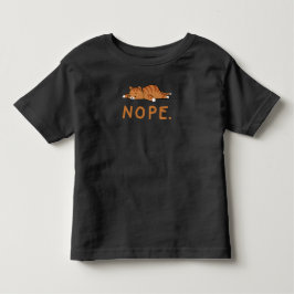 Camiseta Infantil Gato Engraçado Não Gato Preguiçoso Gata Laranja Do