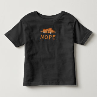 Camiseta Infantil Gato Engraçado Não Gato Preguiçoso Gata Laranja Do