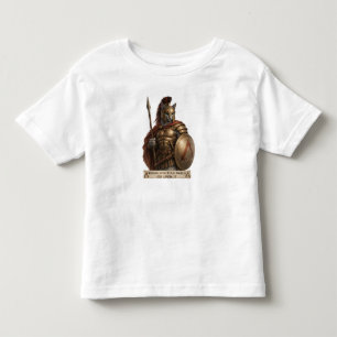 Camiseta Infantil Gato Espartano Azul Russo