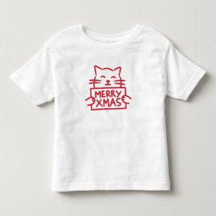 Camiseta Infantil Gato Fofo Feliz Natal