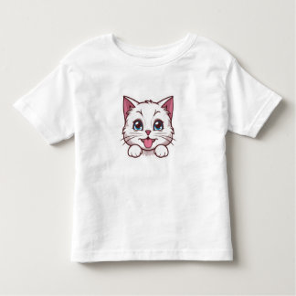 Camiseta Infantil gato giro para crianças