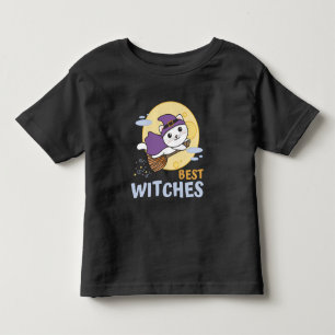 Camiseta Infantil Gato Halloween Bruxas Meninas Bruxas Melhores Brux