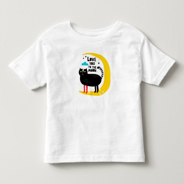Camiseta Infantil Gato na lua (Frente)