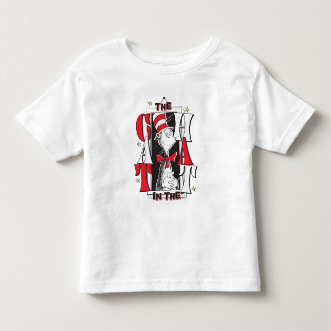Camiseta Infantil Gato no Chapéu | Texto &B (Frente)