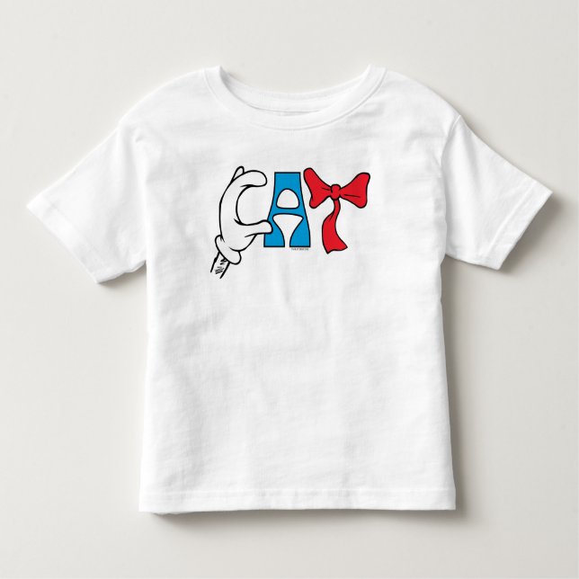 Camiseta Infantil Gato no Chapéu | Texto de Cat (Frente)