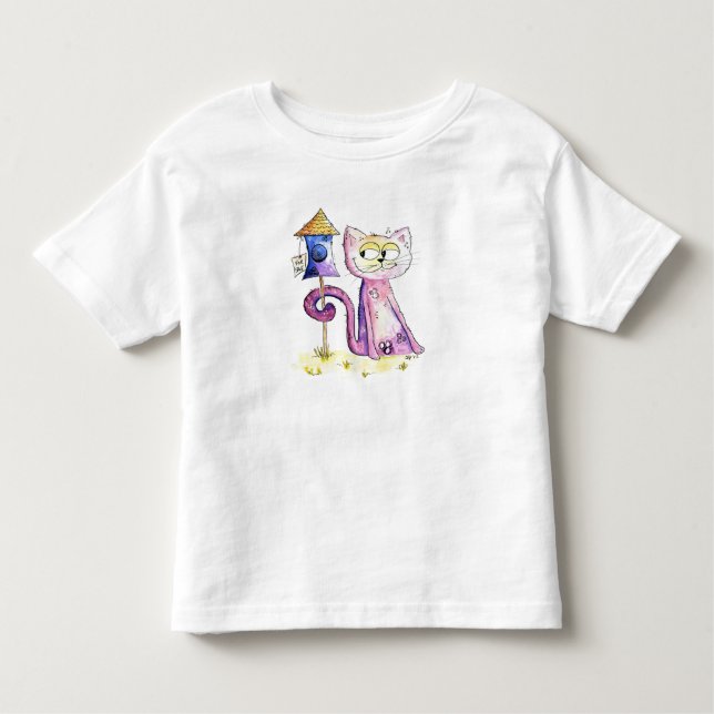 Camiseta Infantil Gato Sneaky Bastante Bestial com Birdhouse (Frente)