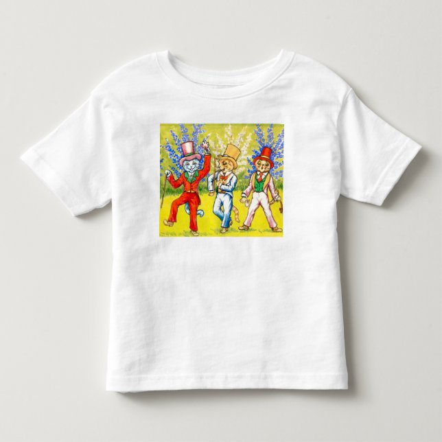 Camiseta Infantil Gatos Dançantes (Frente)