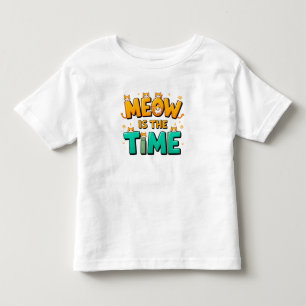 Camiseta Infantil Gatos de Desenho Animado Fofos com Texto Divertido