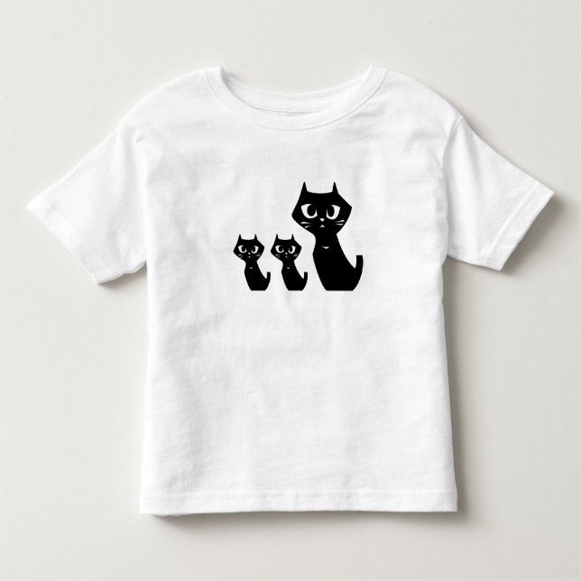 Camiseta Infantil Gatos Pretos Sortudos (Frente)