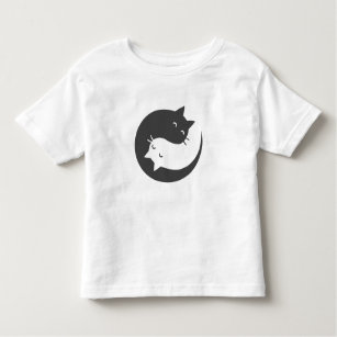 Camiseta Infantil Gatos yin e yang mandala - Escolher cor de fundo