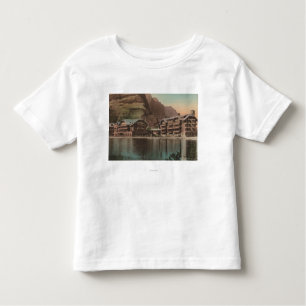 Camiseta Infantil Geleira, TA - vista dos muitos hotel da geleira
