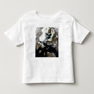 Camiseta Infantil Gelo marinho e sedimento visíveis em Nunavut,