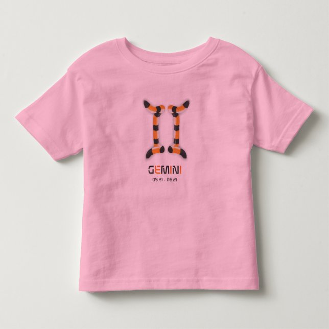 Camiseta Infantil "Gêmeos no estilo do tigre". (Frente)