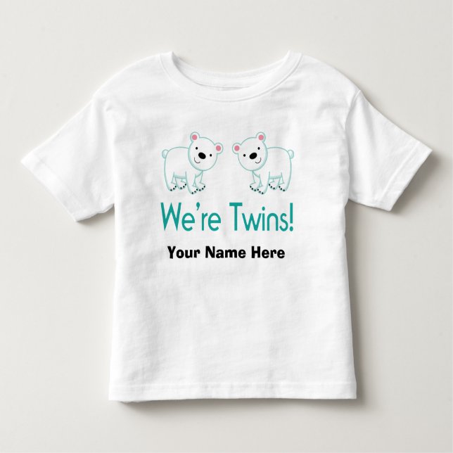 Camiseta Infantil Gêmeos personalizados que combinam o roupa (Frente)