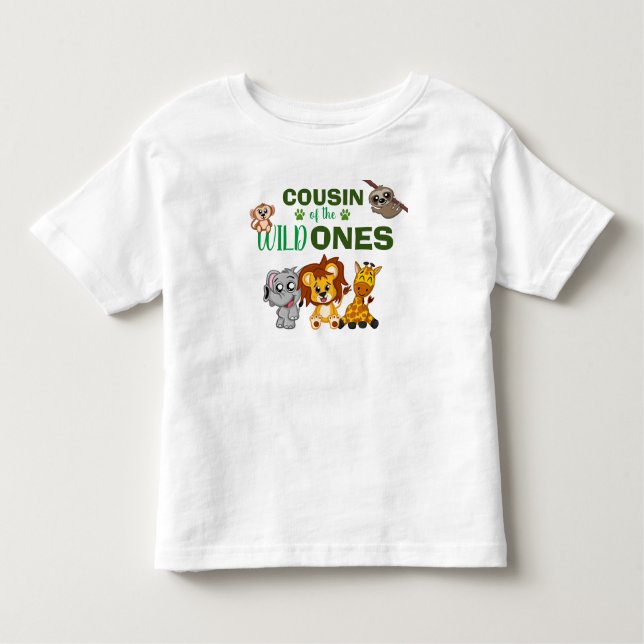 Camiseta Infantil Gemidos Animais Safari Selvagens e Cute Selva Prim (Frente)