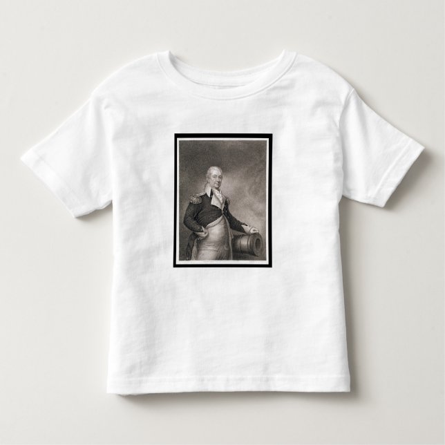 Camiseta Infantil General principal Henry Knox (1750-1806) gravado (Frente)