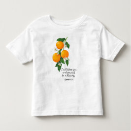 Camiseta Infantil Gênesis da Fruta laranja 12:2