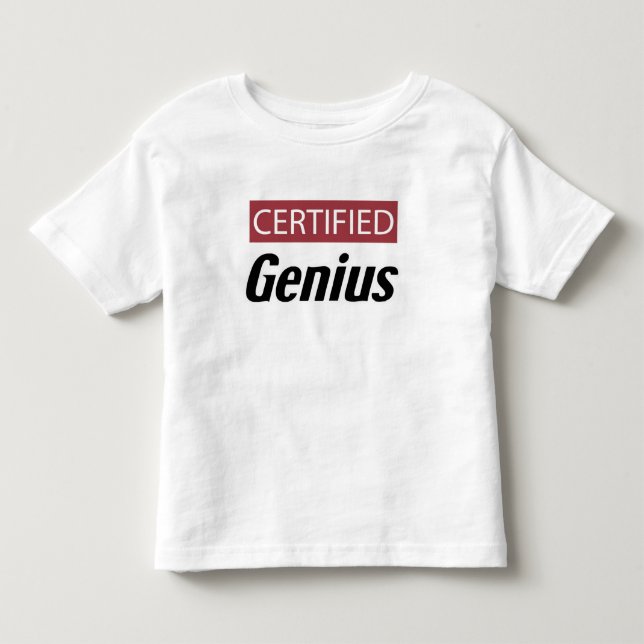 Camiseta Infantil Gênio Certificado (Frente)