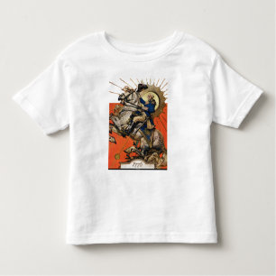 Camiseta Infantil George Washington a cavalo