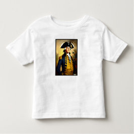 Camiseta Infantil George Washington com traje de batalha