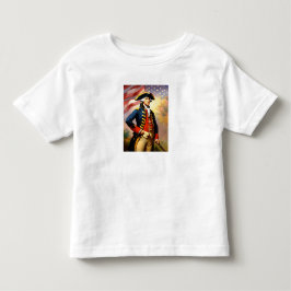 Camiseta Infantil George Washington com traje de guerra