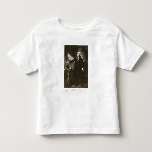 Camiseta Infantil George Washington, ø presidente do Sta unido (Frente)