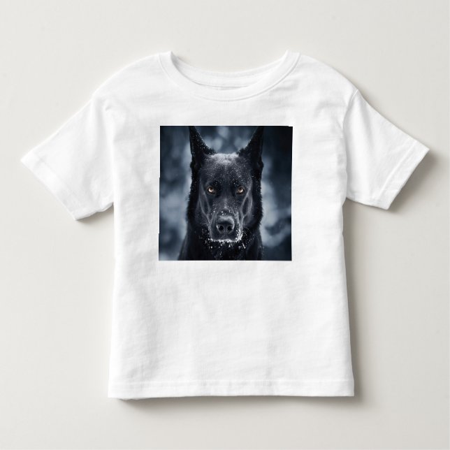 Camiseta Infantil German shepherd Preto (Frente)