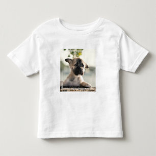 Camiseta Infantil German shepherd Puppy Sobre A Borda