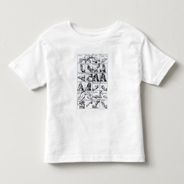 Camiseta Infantil Gestos para miming Chrilogia de John Bulwer ' (Frente)