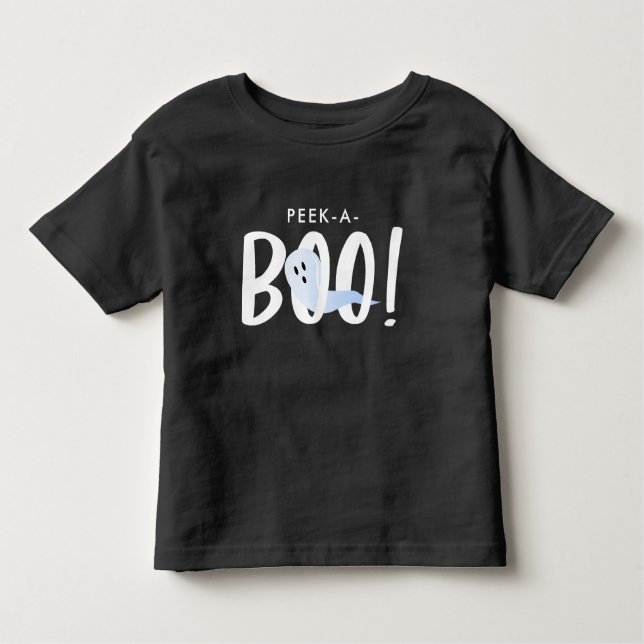 Camiseta Infantil Ghost Ghost-A-Boo do Dia das Bruxas Negra! (Frente)