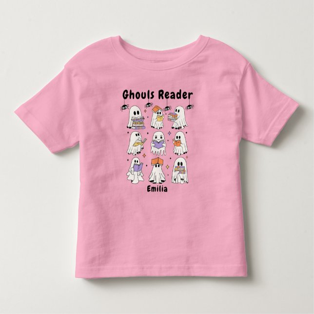Camiseta Infantil Ghouls Reader Books (Frente)